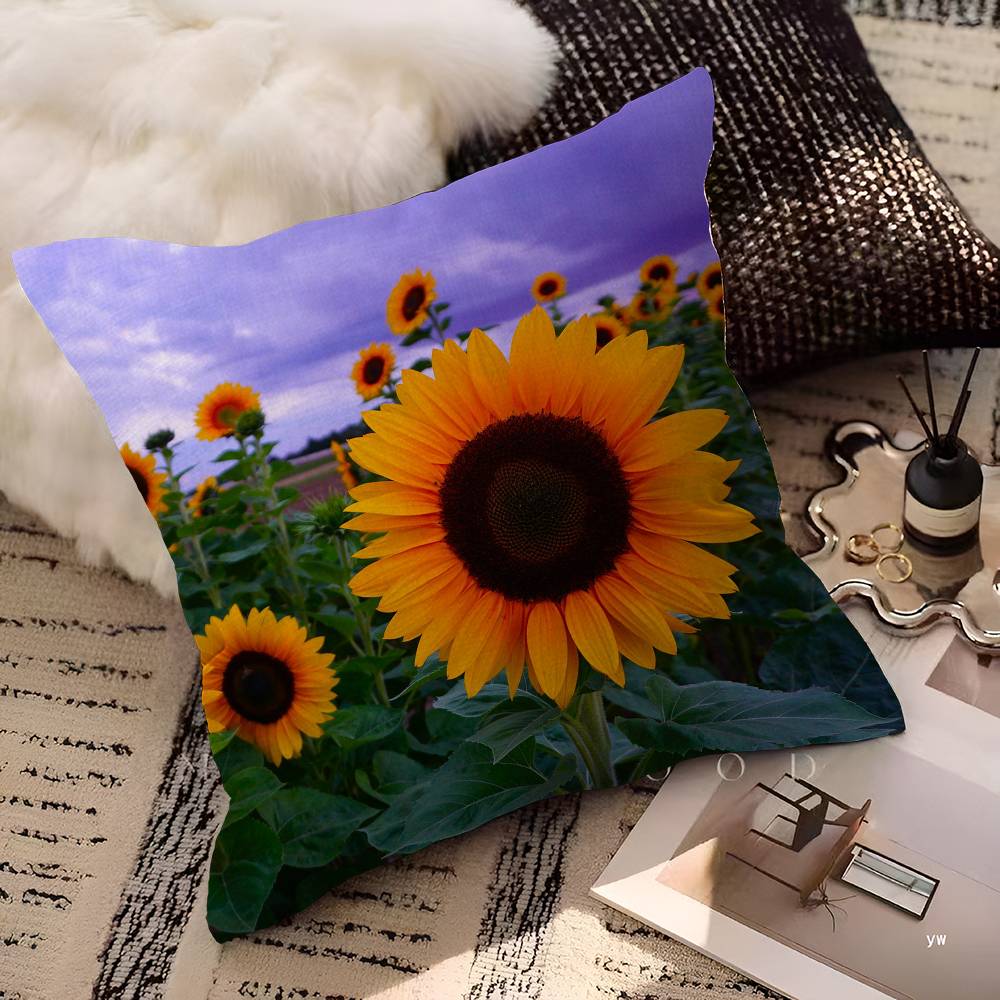 Sunflower Cushion Cover Pillow Cover Decor Pillowcase Printed Cushion Case For Couch
