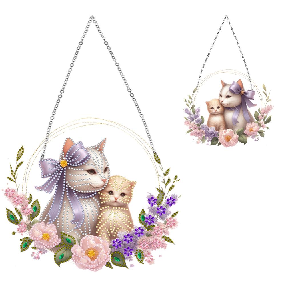 5D DIY Алмазная картина Подвеска Дельфин Слон Лиса Волк Кошка Тигр Двусторонняя специальная форма DIY Алмазный художественный комплект Подвески