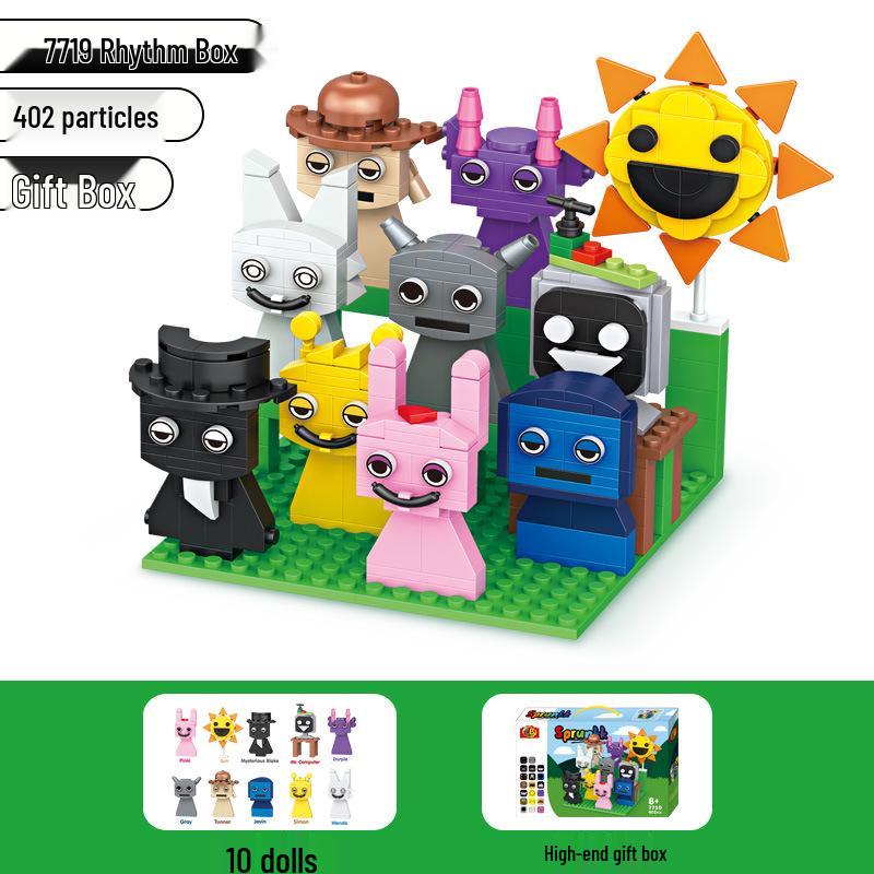 SprunkiPlush Monster Building Blocks & Figurine Set – Assembled Toys for Kids