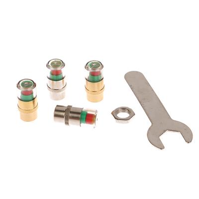 1 ensemble d'accessoires de bricolage, indicateur de jauge de pression des pneus de voiture, alerte de surveillance, capuchon de valve, capteur de détection de valve externe, moniteur