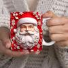 Kreativ 3D Jul Keramisk Mugg Unik Rymddesign Snögubbe Jultomte Kaffekopp Te Mjölkmugg Julklappar Till Barn Vuxna