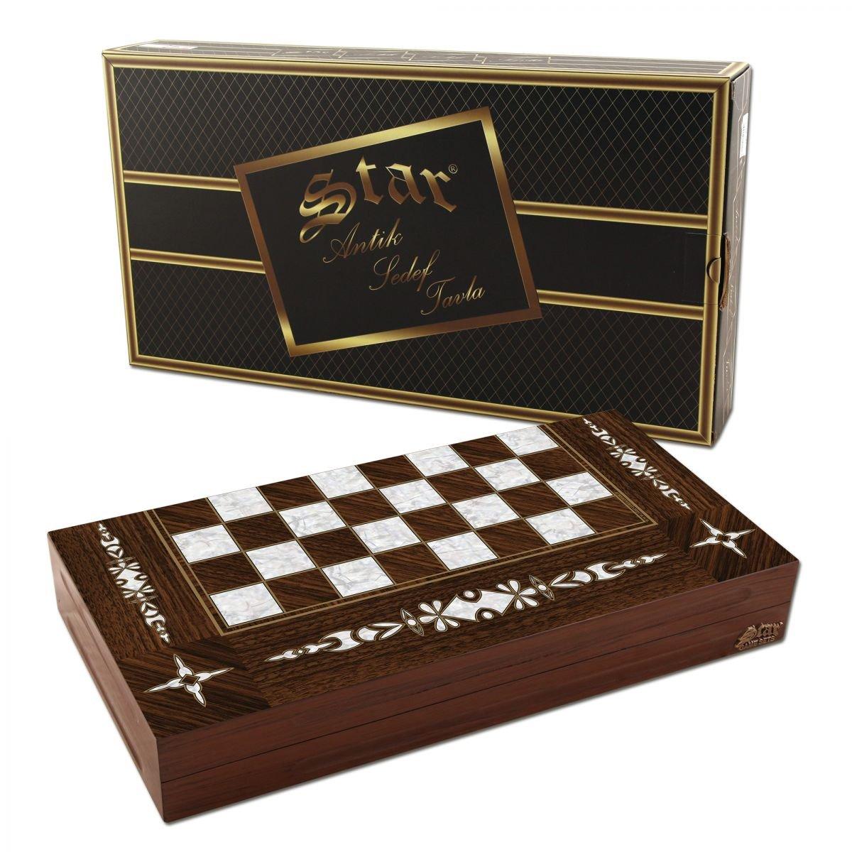 

1020760 Старинный набор для игры в нарды с клевером и перламутром, Star okey