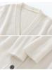 TB Design Puppy Jacquard V-neck Cardigan: British Chic Knit Outerwear