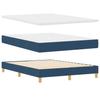 Box Spring Bed with Mattress and Headboard Blue 140 x 190 cm Fabric