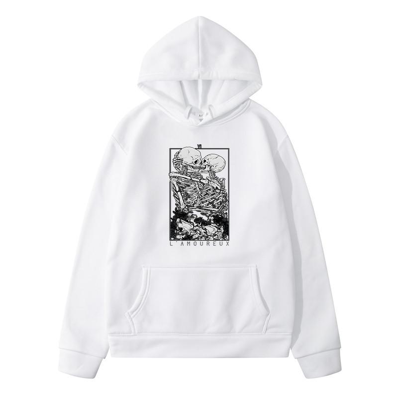 Hodeskalleklem mønster trykt herreklær herregenser herre vintergenser Nytt i sweatshirts herre hettegenser mote uformelt