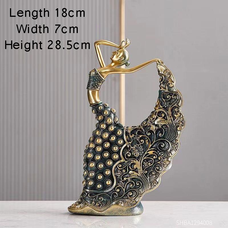 

Creative Hand-Painted Dance Girl Sculpture, Resin Handicraft, Home TV Cabinet Living Room Desk Decorations, Gift High Grade, 1Pc