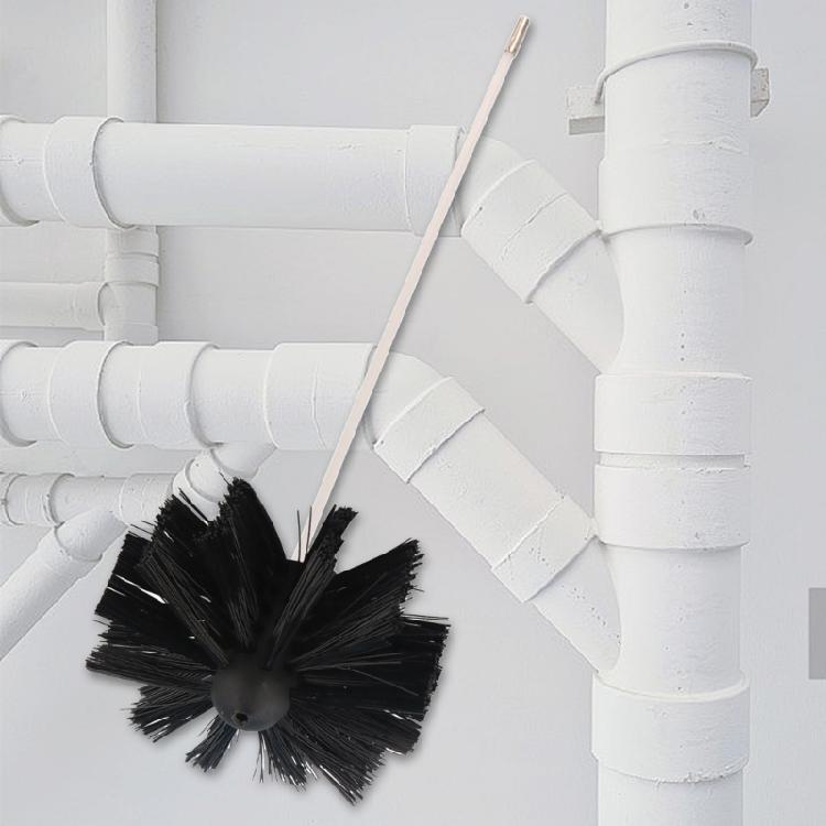 Reliable Cleaning Kit with Flexible Rod and Brush for Chimney & Dryer Pipe Fireplaces Wall Vent Care Hard To Reach Areas