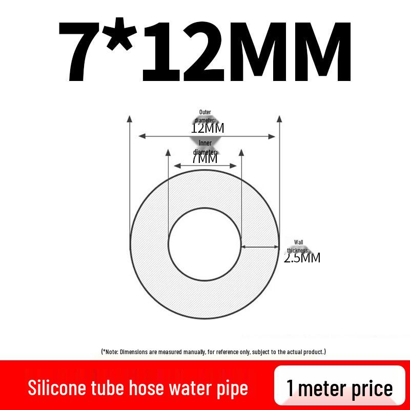 Elastic Tear-Resistant Transparent Silicone Water Hose - Odorless & High-Temperature Resistant for Household Water Dispensers