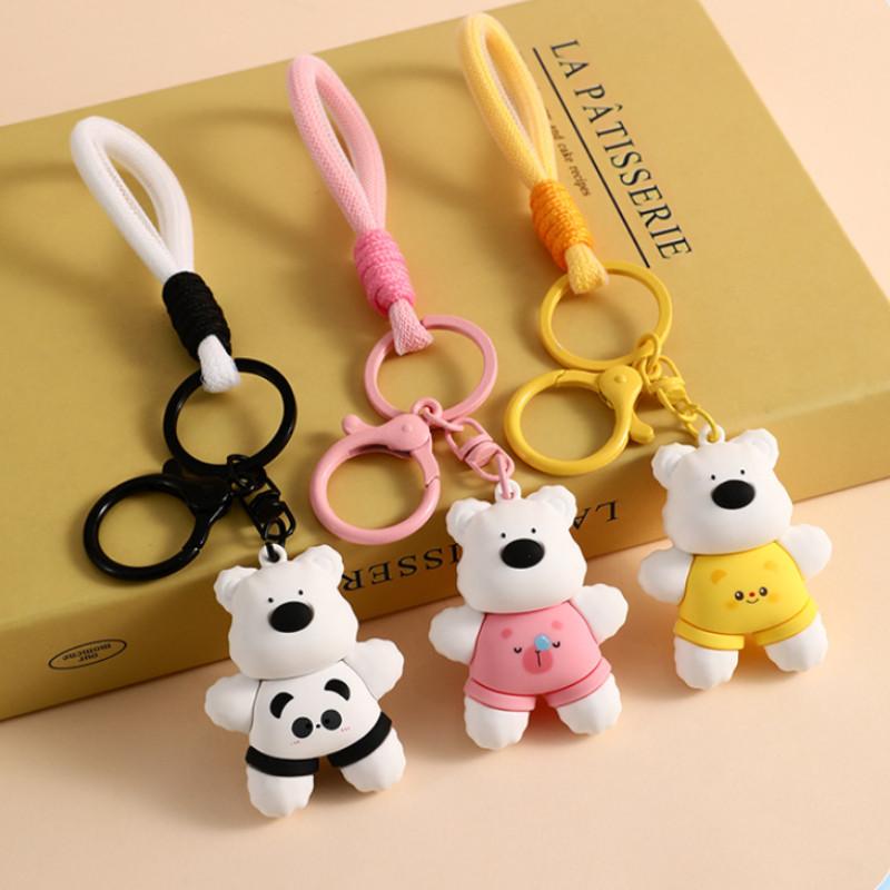 West Highland Terrier Pendant Plush Toy Puppy Car Keychain Dog Doll Accessories