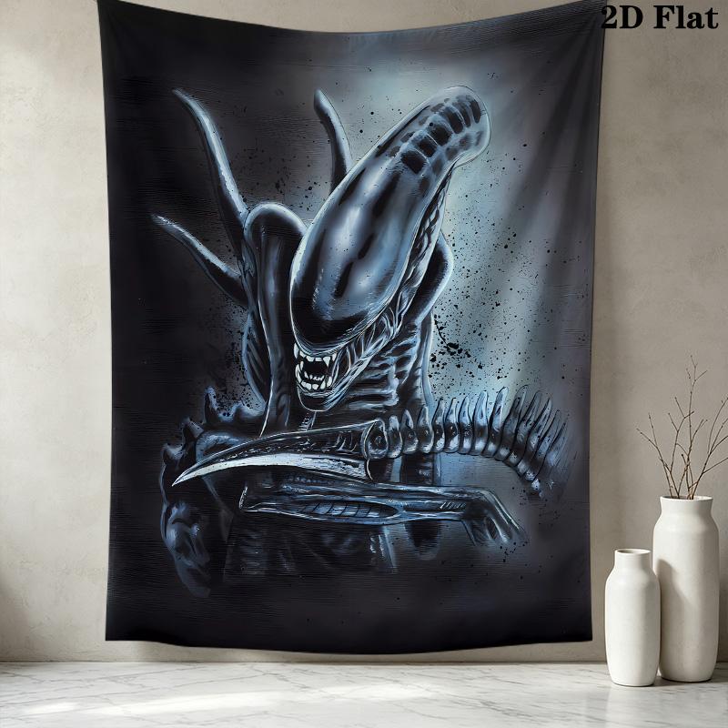 Alien Wall Tapestry Aesthetic Wall Hanging Printed Fabric Blanket Decorative Tapestries For Bedroom Living Room Home Decor