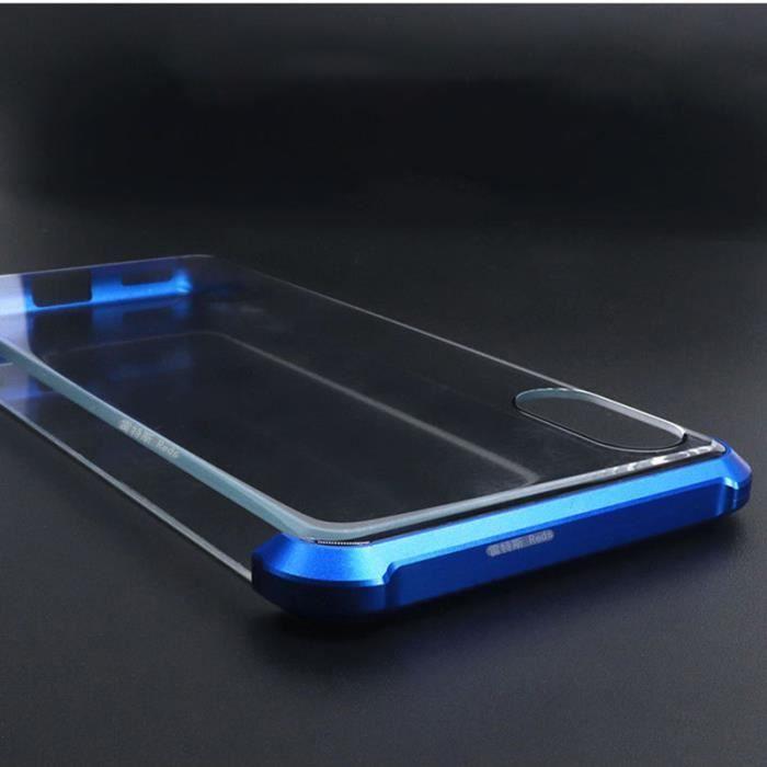 Magnetiskt Skal - Alisuber - iPhone X XS - Silver - Härdat Glas - Adsorption