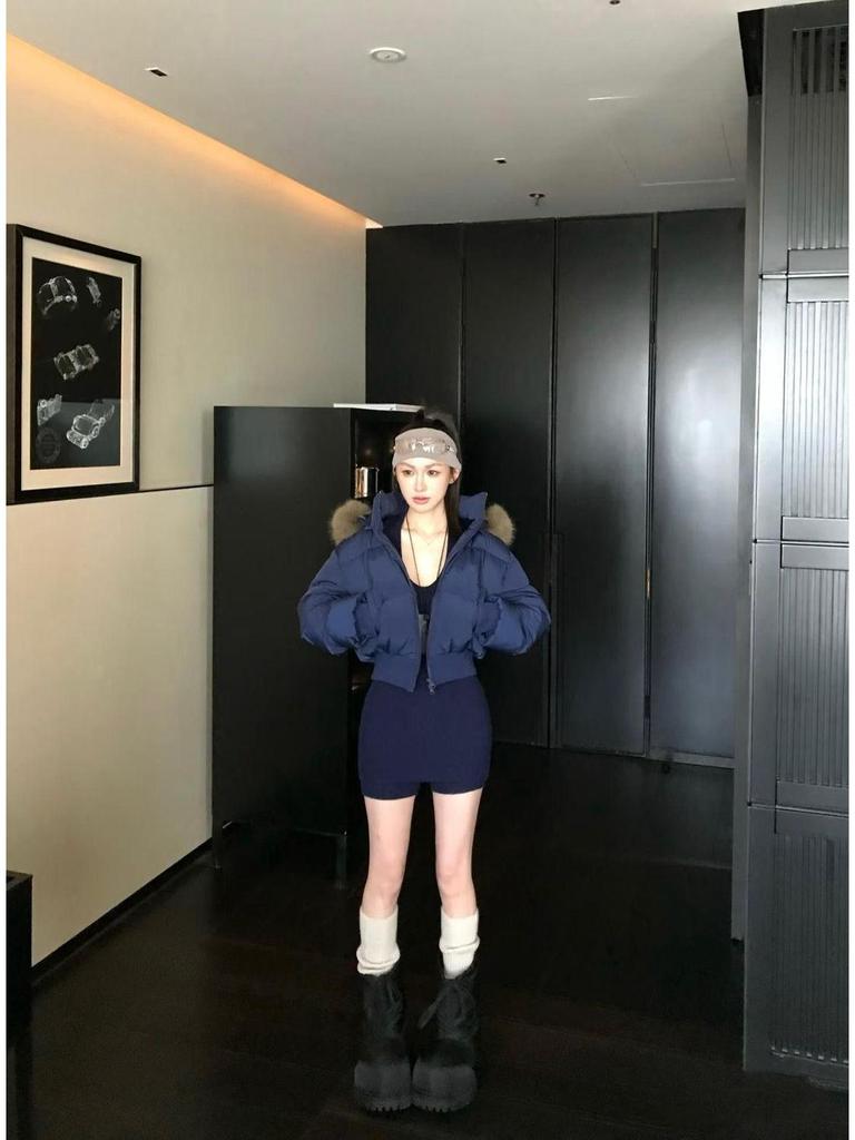 Damen 2025 Daunenjacke mit Pelzkragen - Kurz, Verdickt, Koreanischer Stil, Wintermantel