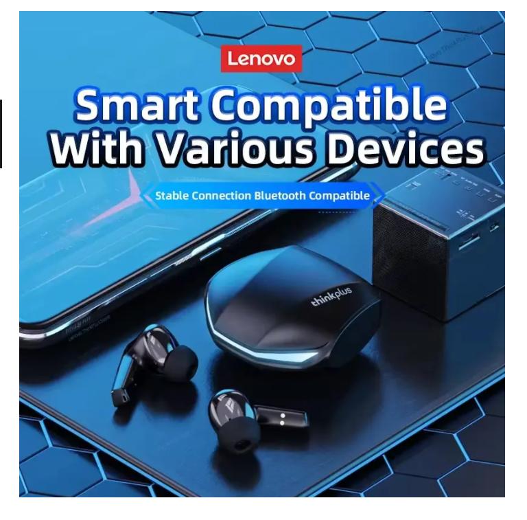 Choice Lenovo GM2 Pro Earphone Bluetooth 5.3 Headphones with Mic 9D Stereo Pro 6 Earbuds Dual Modes Music Game Wireless Headset