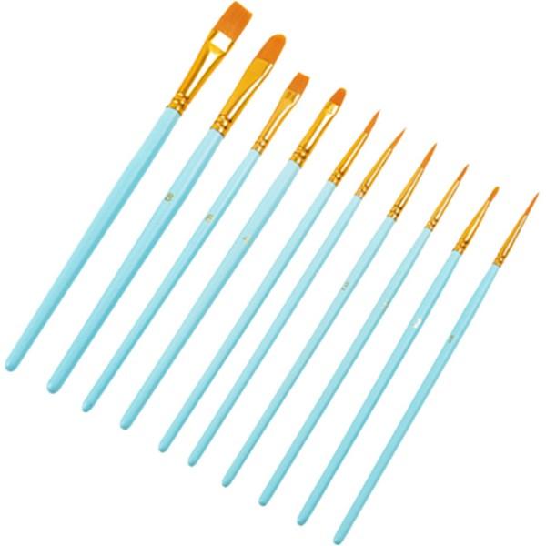 

Набор акварельных кистей Simple Line, синий, 10 шт., 1 комплект, корейские игрушки