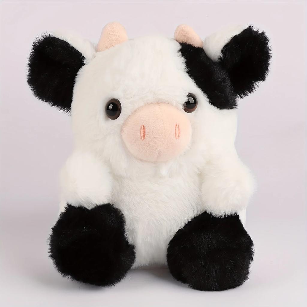 Kawaii Cow Plush Toy Plush Pillow Palm Cows Plush Stuffed Animal Toy Cartoon Cute Pink Cow Plush Toy Cow Plushie Doll for Kids