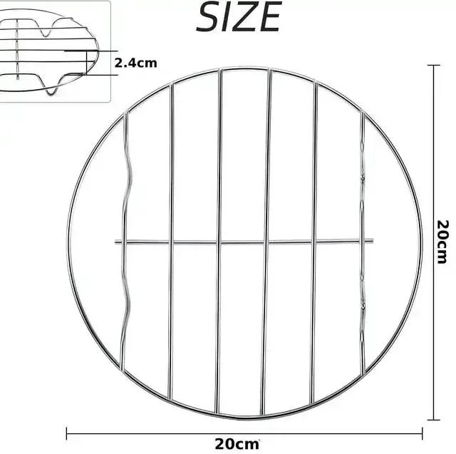 New Hot Air Fryer Accessories Stainless Steel Steam Rack Pot Rack Corrosion Resistant Safety Air Fryer Accessories Kitchen Gadgets