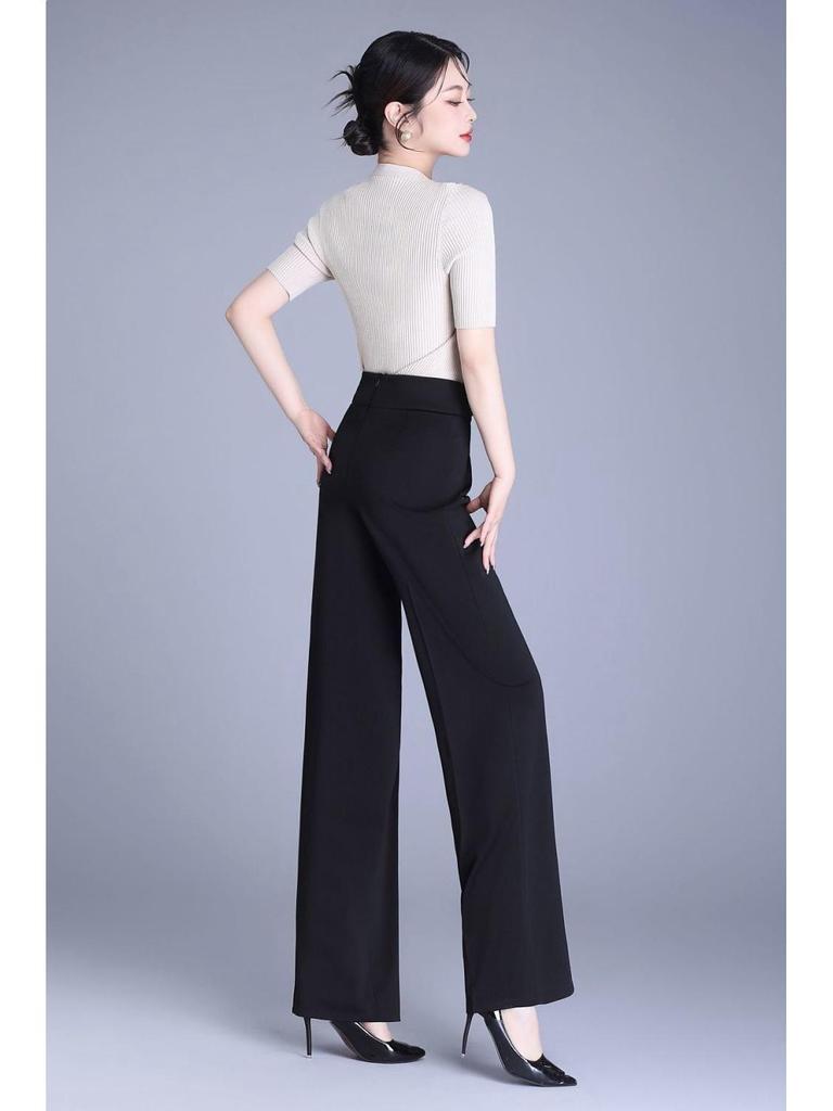 2026 Damen High Waist Schlankmachende Latein-Standard-Tanzhose