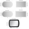 Car Sun Visors Makeup Mirror Stainless Universal Adhesive Easy Installation for Car Visors Seatback Cosmetic Mirror