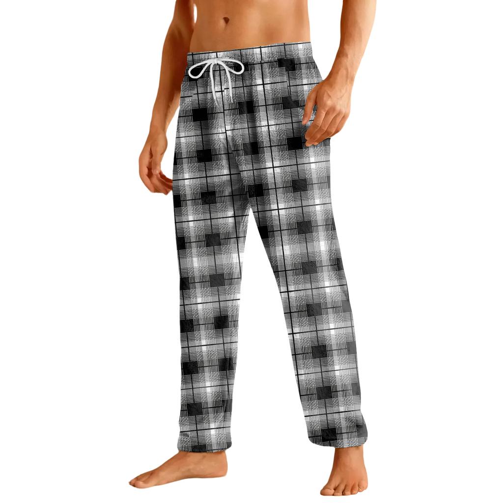 Men's Home Soft Pajama Pants Drawstring With Pockets Casual Sports Pants