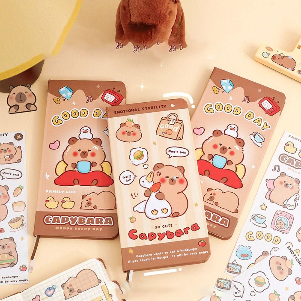 INS Capybara Hand Ledger Notebook Mini Memo Notes Portable Capybara Notepad  School