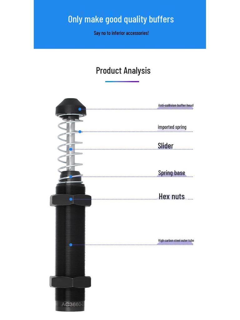 Amortizor Hidraulic cu Tampon pentru Roboți AC0806 1007 AD1416