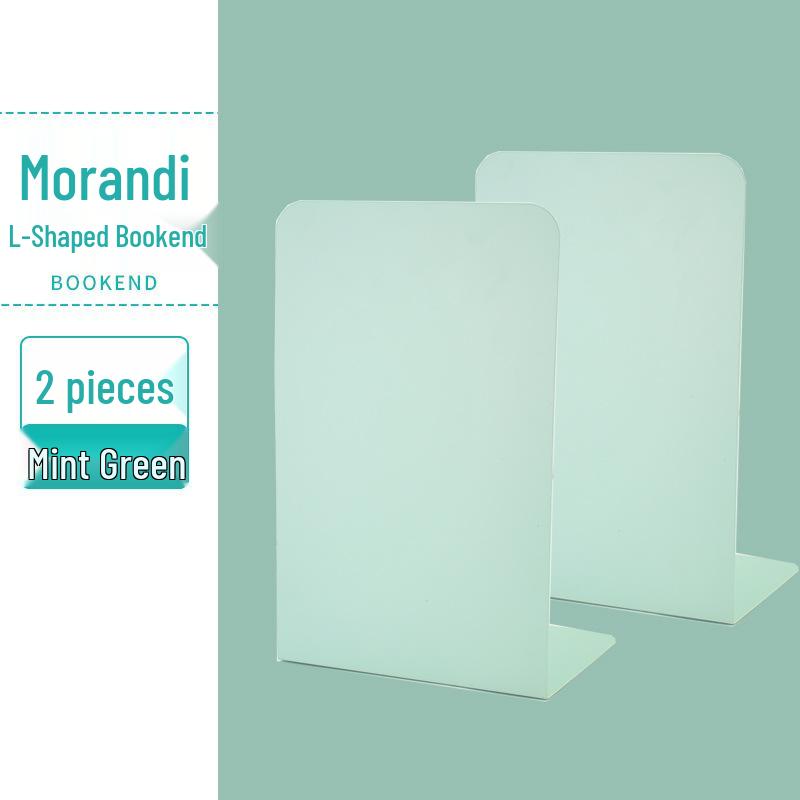 L-Shaped Metal Bookends for Students - Large Desktop Shelf Divider