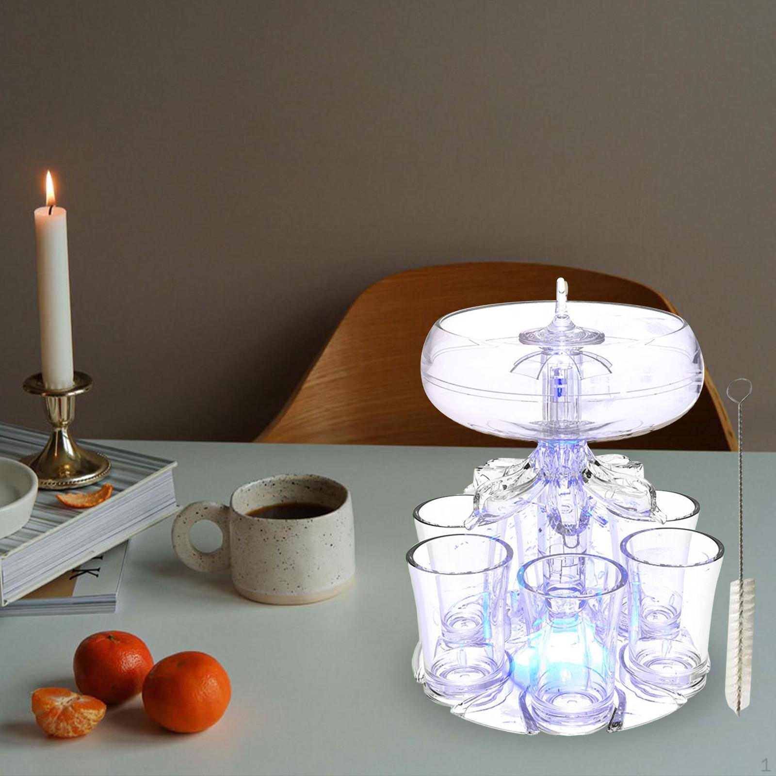 

6 Стеклянный диспенсер, маленький, прозрачный, многоразовый, автоматический