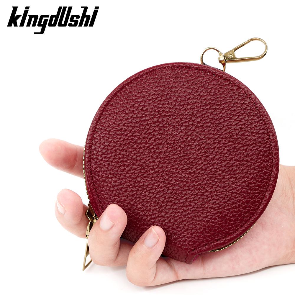 INS Style Candy Color Round Zipper Coin Purse & Card Holder