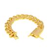 20mm Gold plated brass Micro Full CZ Zircon Iced Out AAA CZ micro pave diamond cuban link chain bracelet