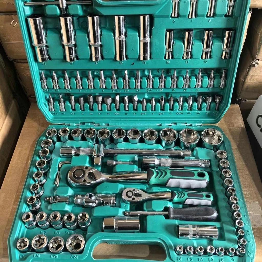 216-Piece Auto Repair and Maintenance Tool Kit with Socket Wrench and Combination Tools