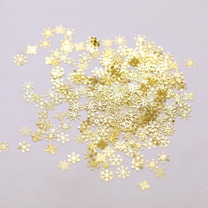 Nail Art Thin Patch Nail Art Nail Decoration Christmas Gold Gold Color Christmas Metallic Sequins