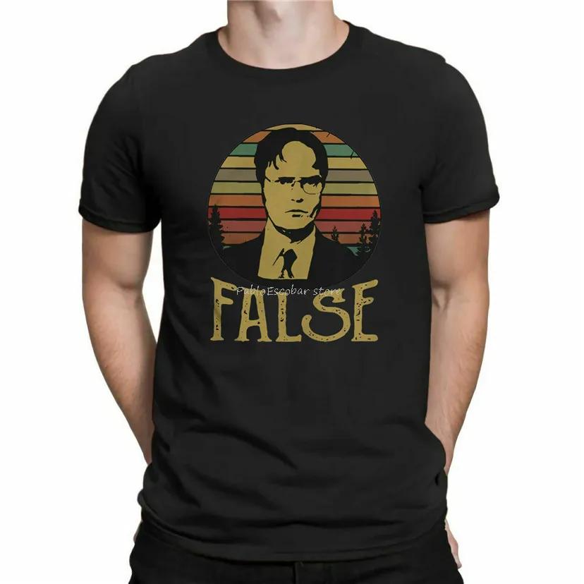 The Office Tv Series Dwight Schrute False Vintage Graphic T Shirt Cotton Men Tee Popular Tagless Tee Shirt S