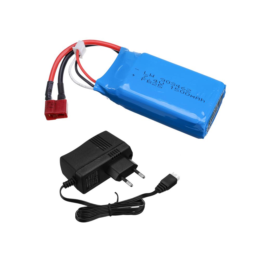 7.4V 1500mAh Lipo battery With Charger For Wltoys 12428 144001 A979-B RC Car battery Spare parts 2S 7.4 V 1500 mah 903462 T plug