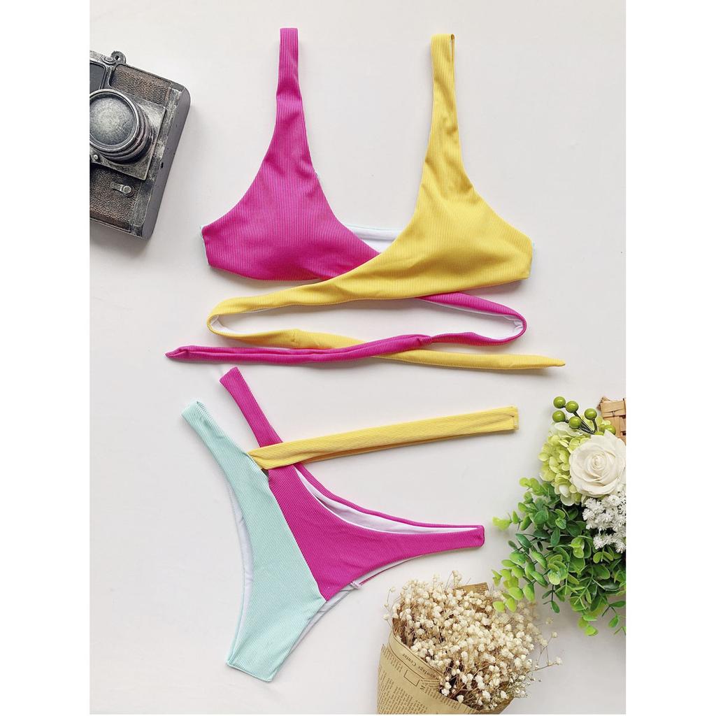 Push Up Bikini Sexy Bikini Set High Waist Women Swimwear Patchwork Swimsuit Female Brazilian Biquini Bathing Suit Swimming Suits