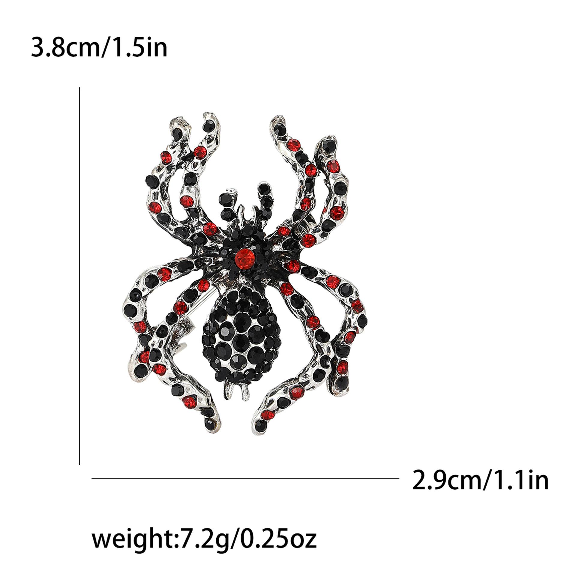 

Хэллоуин сплав горный хрусталь паук брошь высокого класса преувеличенный мужской и женский костюм пальто корсаж украшение булавка