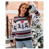 New Women's Jacquard Casual Sweater, Lazy Sweater, Christmas Autumn/Winter Women's Knitted Sweater Ropa Mujer Tendencia