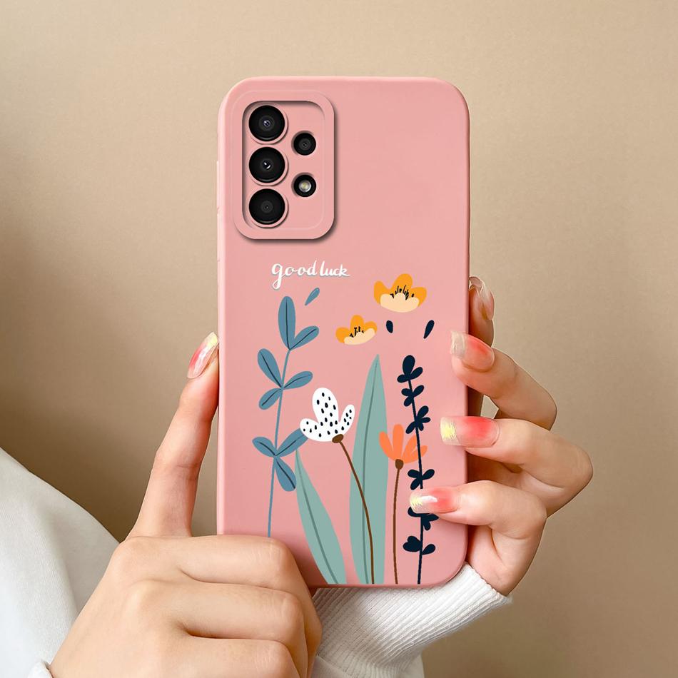 Case For Samsung Galaxy A13 A 13 4G 5G New Design Soft Liquid Silicone Full Coverage Back Cover Anti Slip Shockproof Bumper Capa