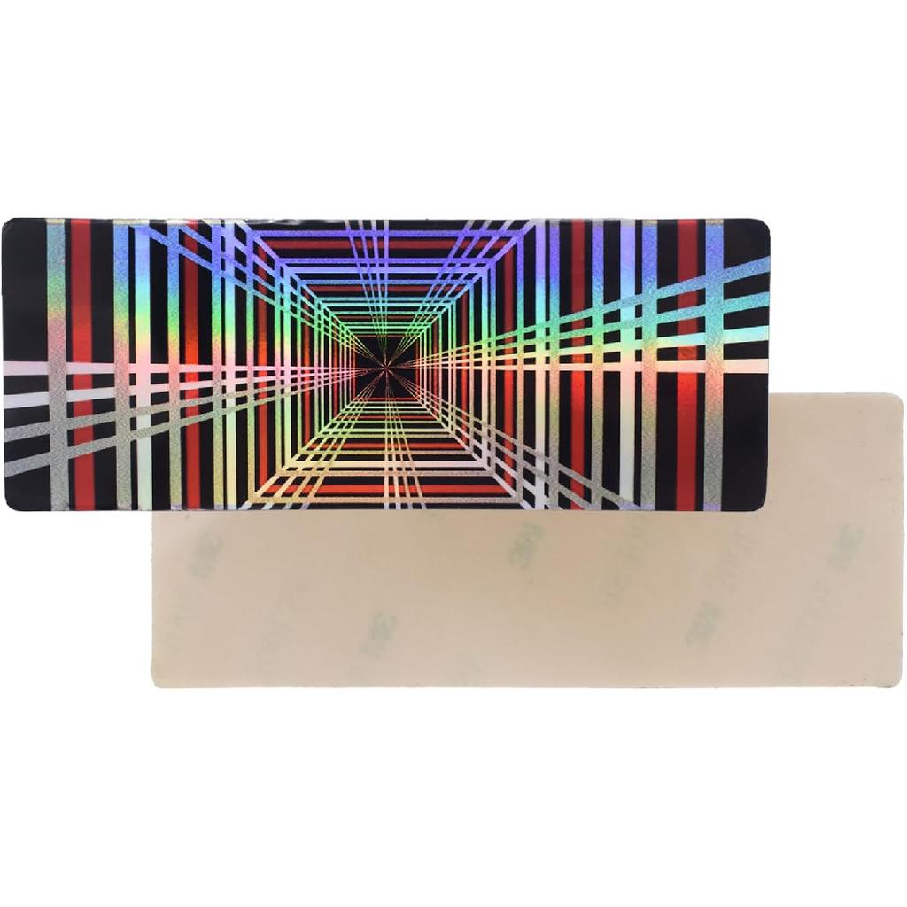 Magentic 3D Plaid Badge Decal Rear Trunk Magnet Performance Sticker Color-Shifting Decor Compatible with Tesla Model 3 Y X S