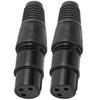 LAMELLIS 40 Pieces 3-Pin XLR Male Female Microphone Extension Cable Audio Connector Adapter
