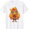 Cutest Turkey With Coquette Thanksgiving T-Shirt