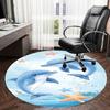 1PC Dolphins Starfish Non-Slip Floor Round carpet, Office, family, bedroom, Large Area Rug Indoor Rugs, Vibrant Colors-Z0465