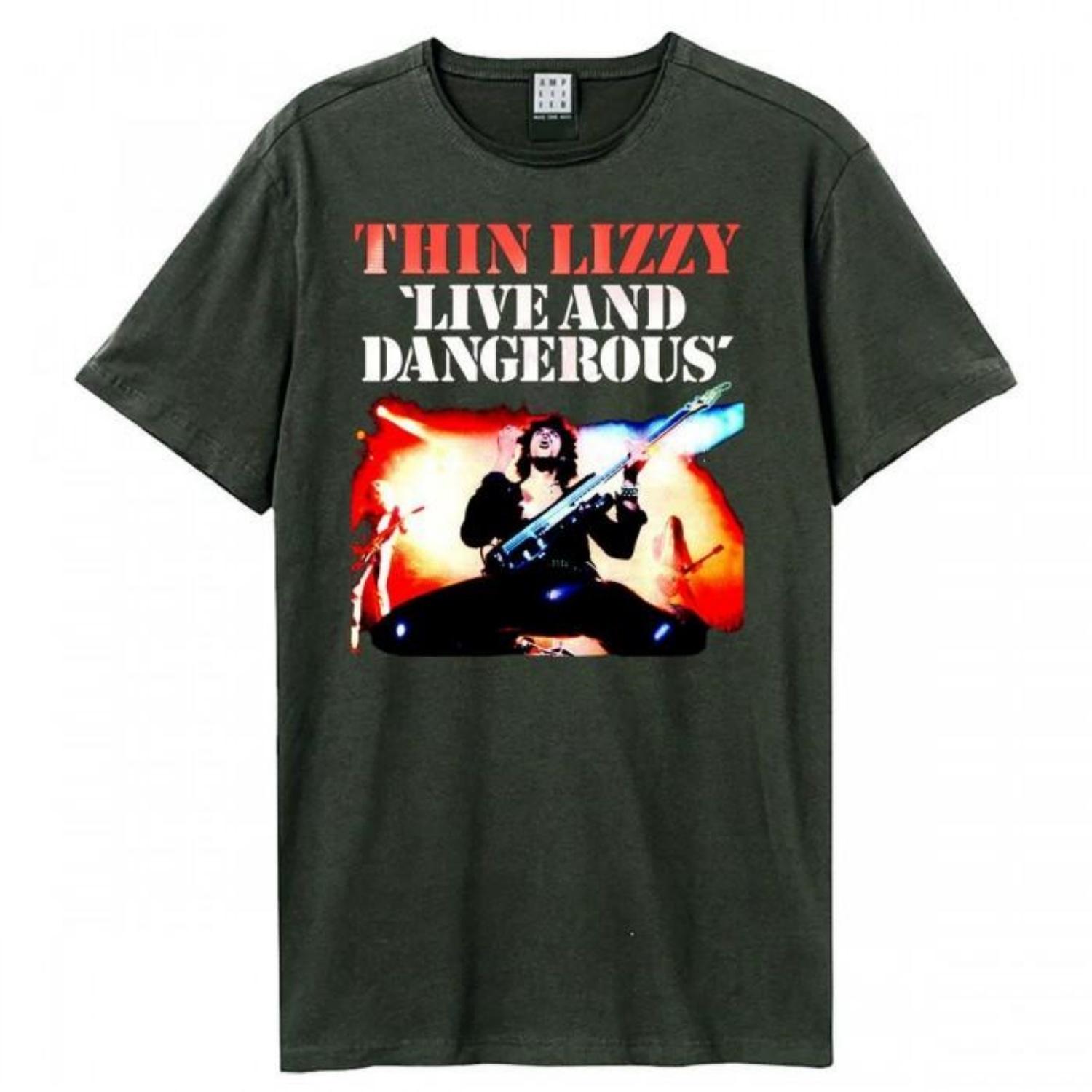 Amplified Unisex Adult Live And Dangerous Thin Lizzy T-Shirt S
