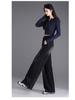 Women's High Waist Velvet Straight Leg Jeans - 2025 Trendy Narrow-Wide Pants for Autumn & Winter