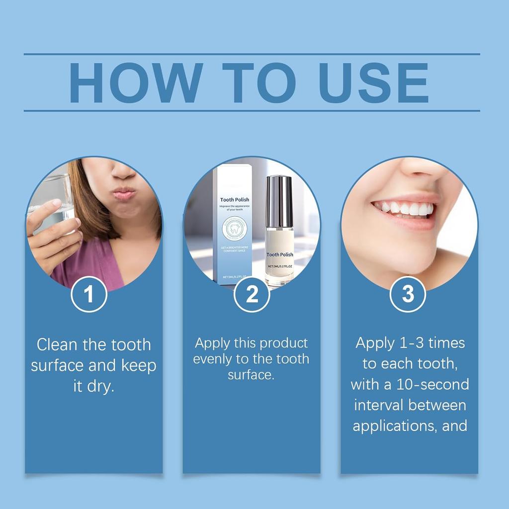 Tooth Polish, Teeth Paint, Gentle & Safe Formula, Simple & Portable Paint for Teeth