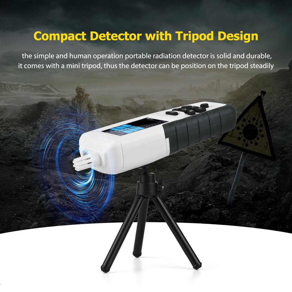 Portable Rechargeable Nuclear Radiation Detector Radiometer GM Counter Radiation Gauge Handheld & Tripod Mounted