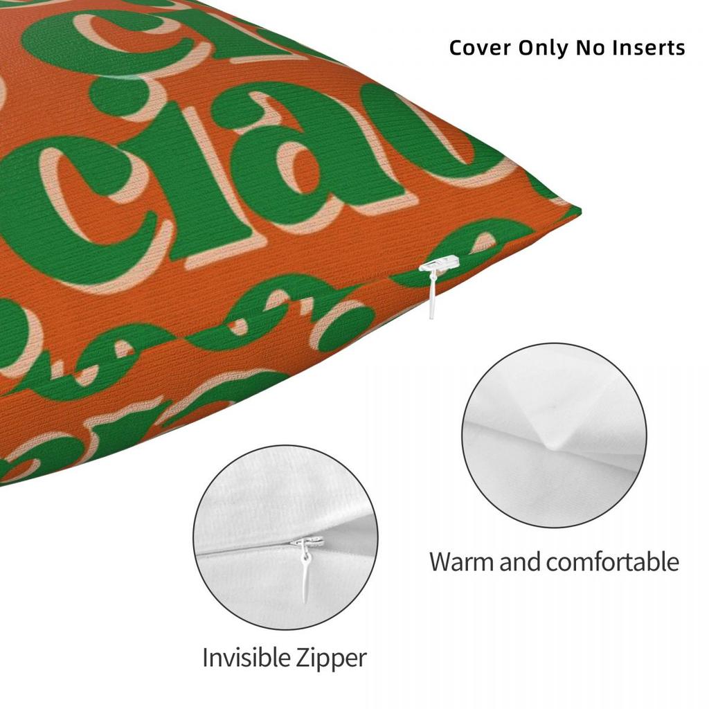 Ciao Fun Retro Italian Pillowcase Polyester Linen Velvet Printed Zip Decor Pillow Case Sofa Cushion Cover