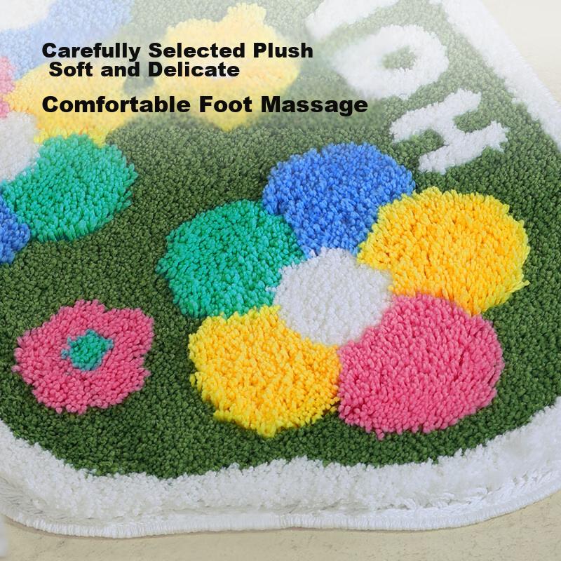 JANMEIJIA Bathroom Mat, Toilet Foot Mat, Entrance Absorbent Pad, Washroom Non-Slip Small Mat, 50*80cm