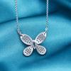 Gica Gema High Carbon Diamond Necklaces 925 Sterling Silver Butterfly Pendant Unique Design Romantic Fine Jewelry Wedding Party Gifts New Trend
