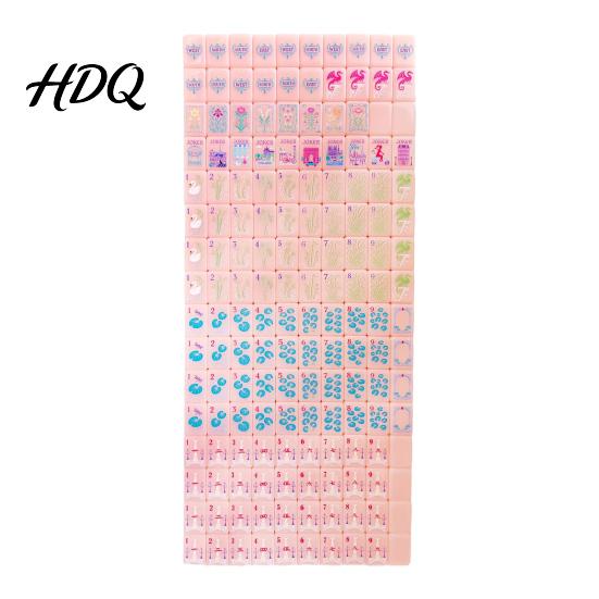 Beginners Mahjong Game 160Pcs American Tiles Set 4 Layer Engraved Acrylic Set