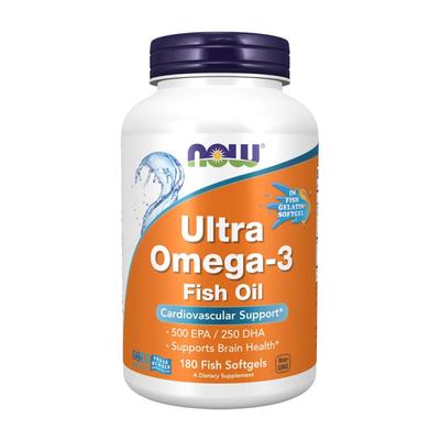 Ultra Omega-3 Fish Oil 500 EPA/250 DHA, 180 Fish Softgels